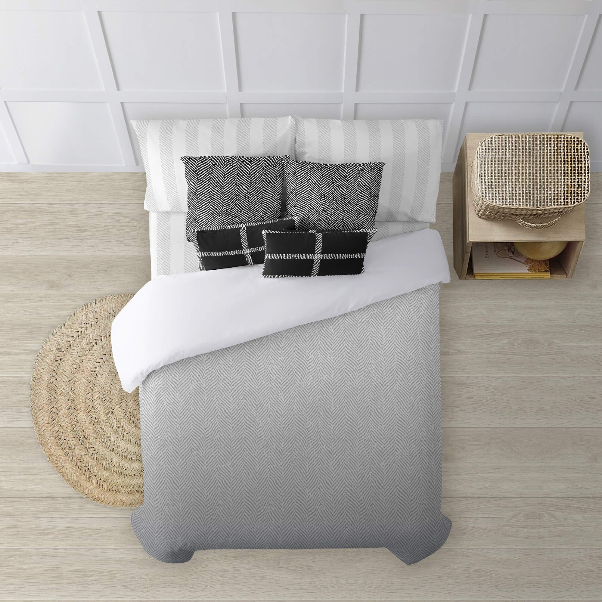 Funda nórdica con cuello de botella 100% algodón Alejandria 2