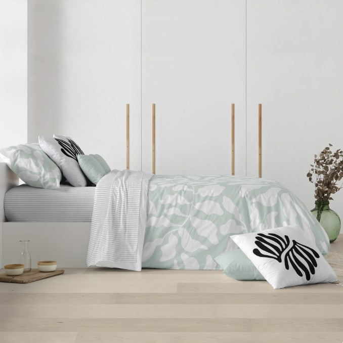 Funda nórdica con botones 100% algodón Chame Mint 2