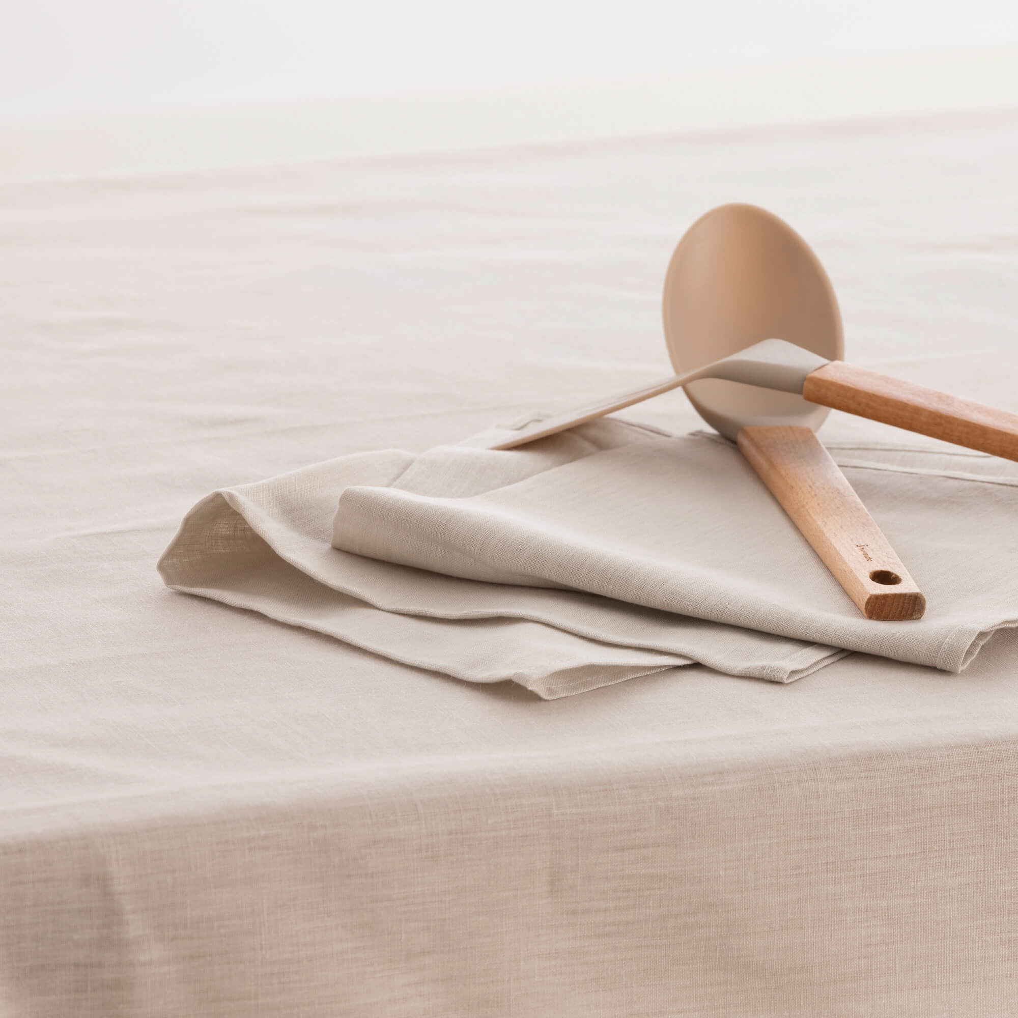 Pack 2 unidades paño de cocina lino 100% algodón Taupe 45x70 cm 2