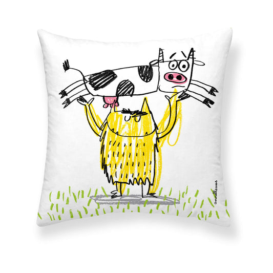 Funda de cojín 100% algodón 50x50 cm Risa de Anna Llenas en català 0