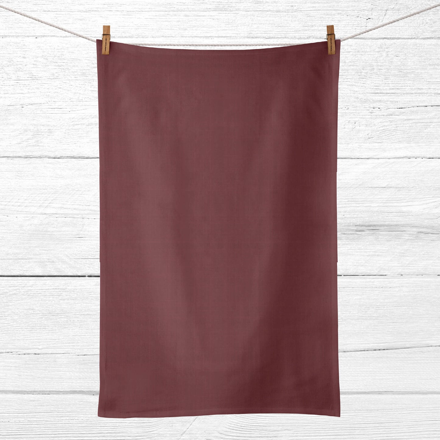 Pack 2 unidades paño de cocina lino 100% algodón Burdeos 45x70 cm 0
