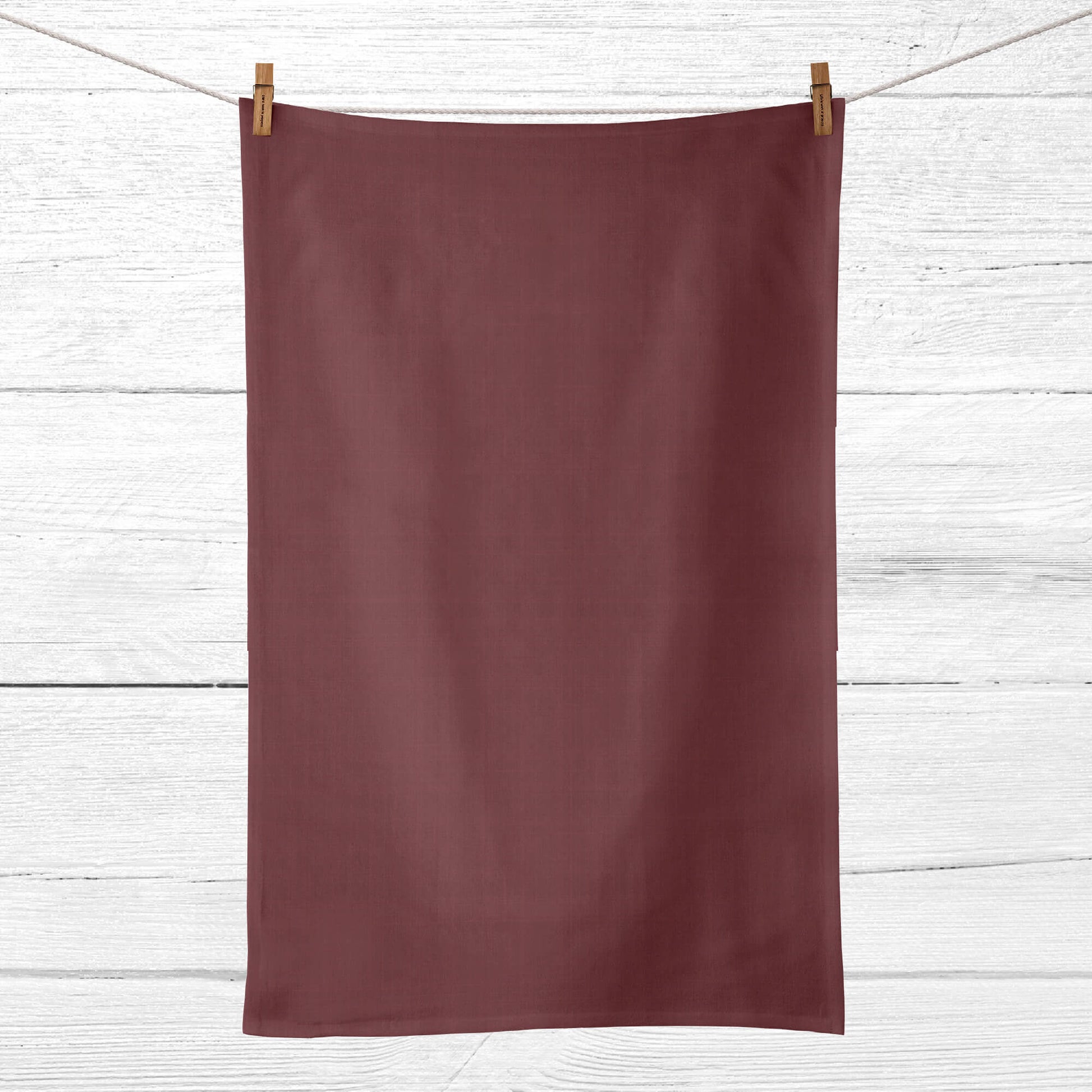 Pack 2 unidades paño de cocina lino 100% algodón Burdeos 45x70 cm 0