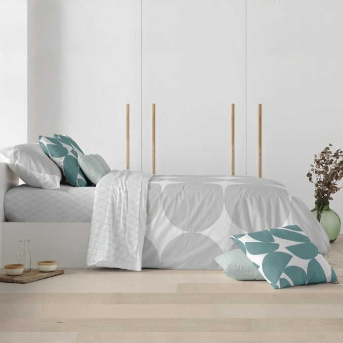 Funda nórdica con botones 100% algodón Portmore Grey 2