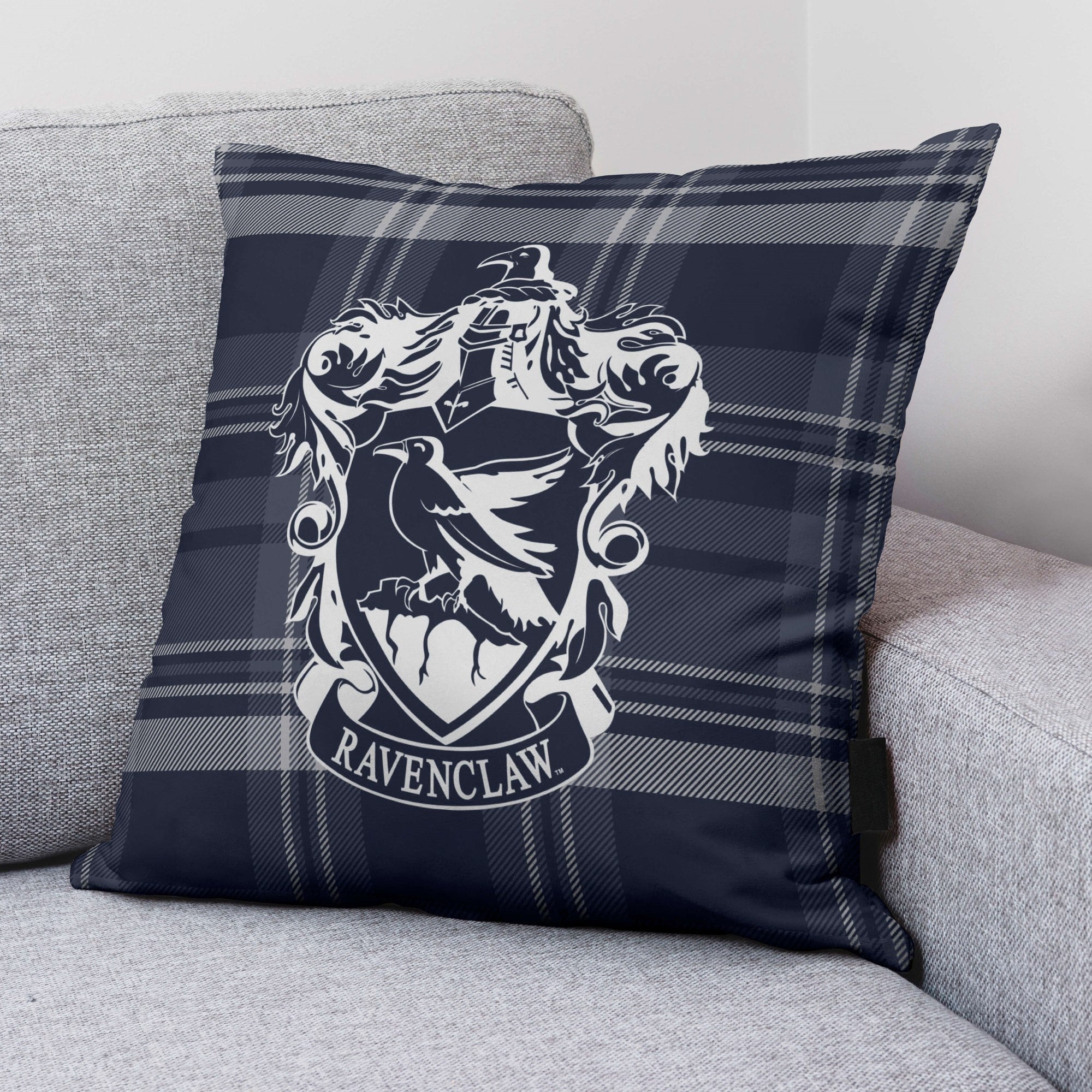 Funda de cojín 100% algodón 50x50cm Ravenclaw Cuadro A 2