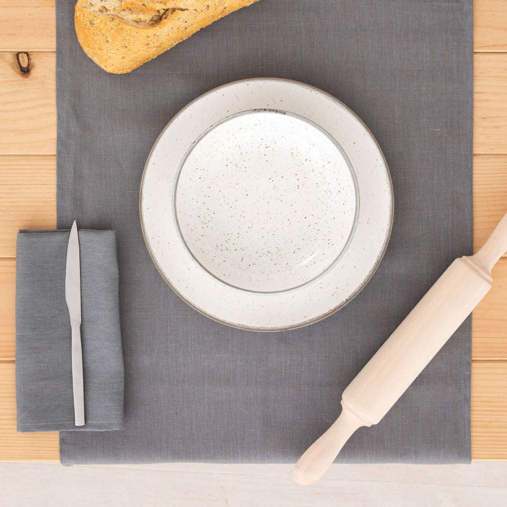 Camino de mesa lino 100% Antracithe 45x140 cm 3