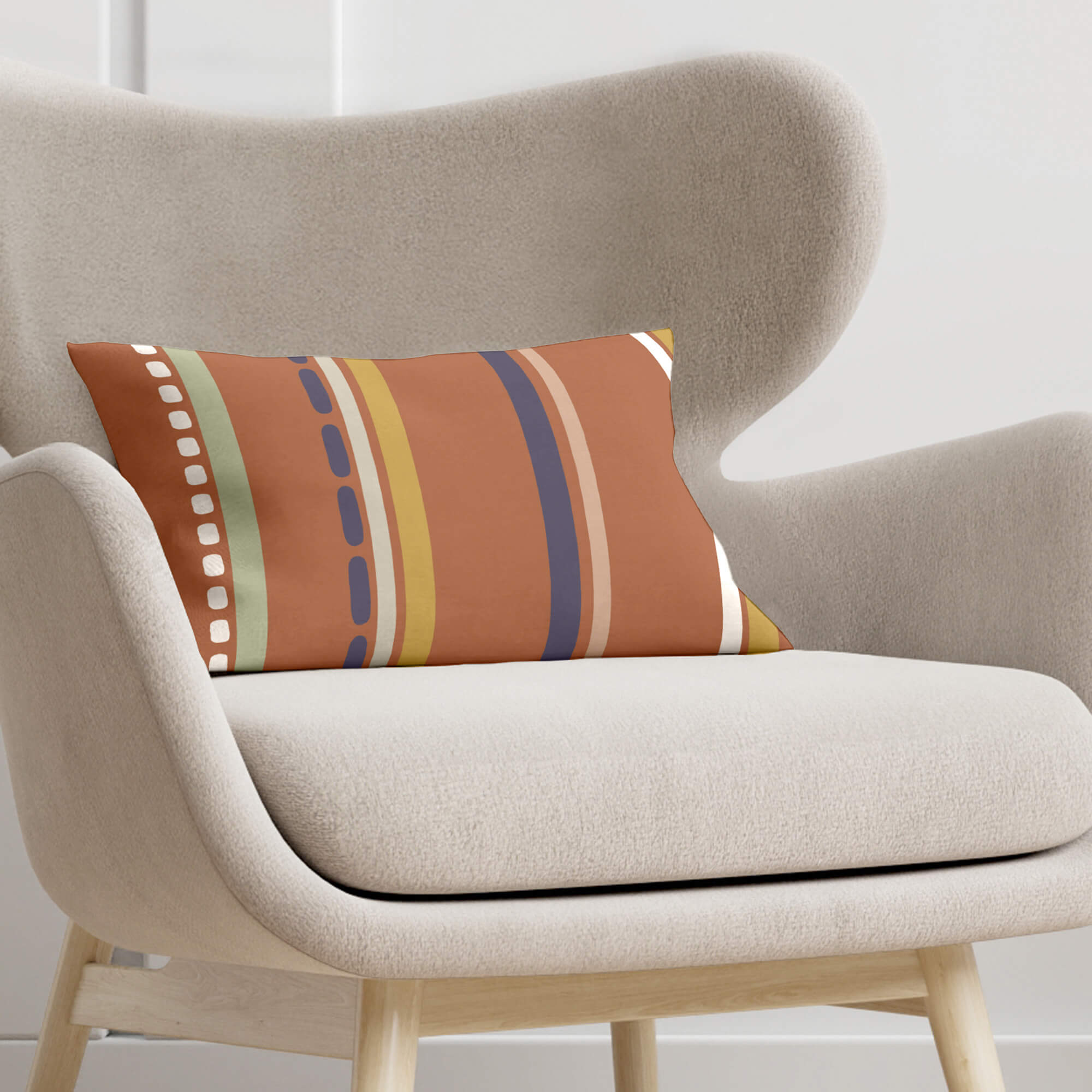 Funda de cojín 100% algodón 30x50 cm Rainbow C de PolarValencia* 2