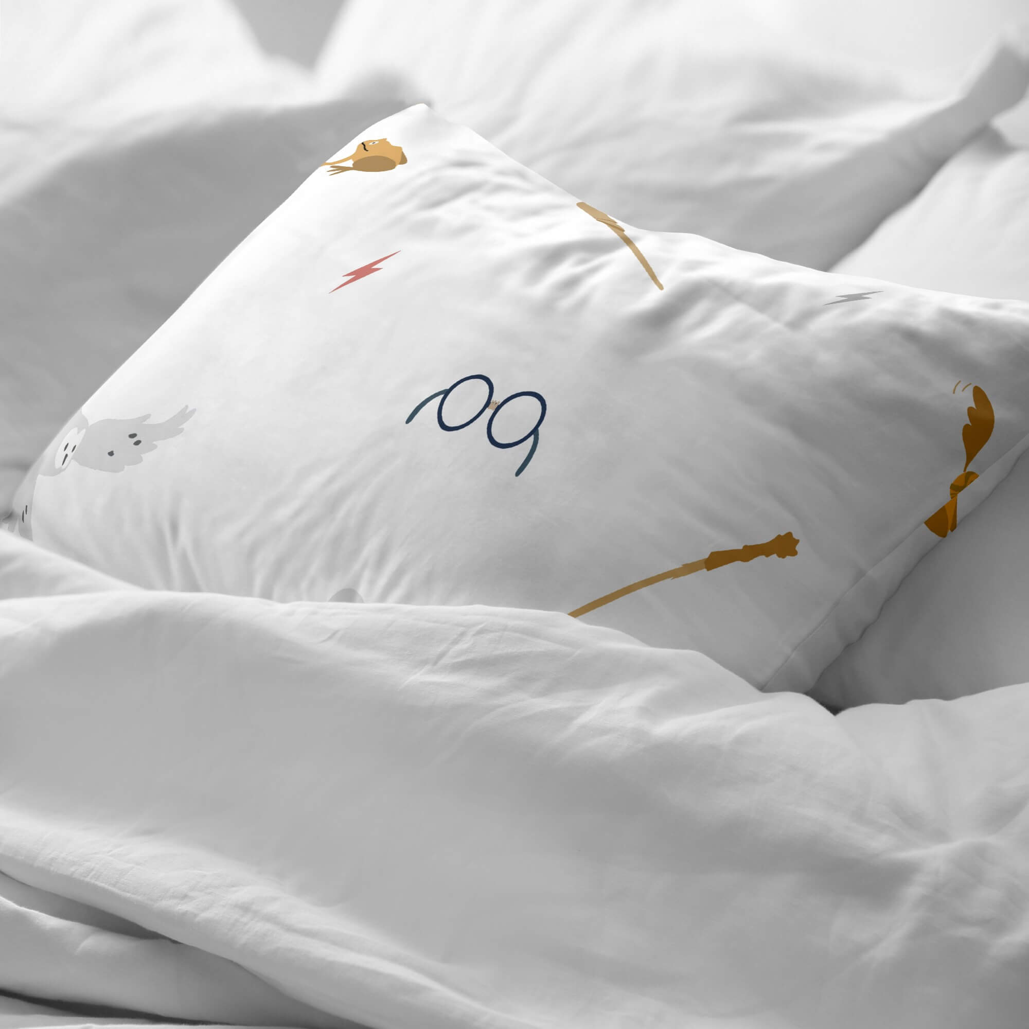 Funda de almohada 100% algodón Hogwarts Nordic 0