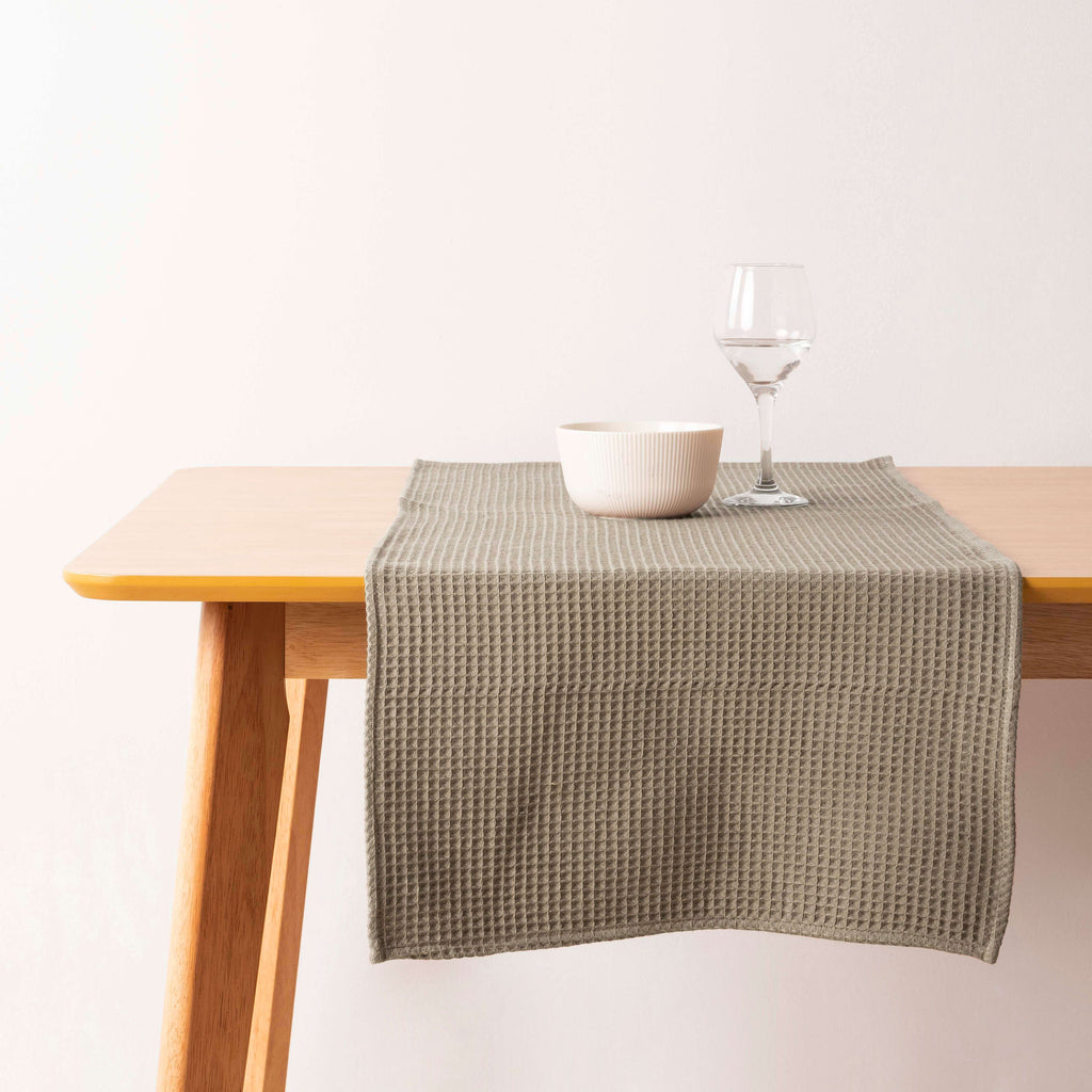 Waffle Wallnut Table Runner 45x140 cm