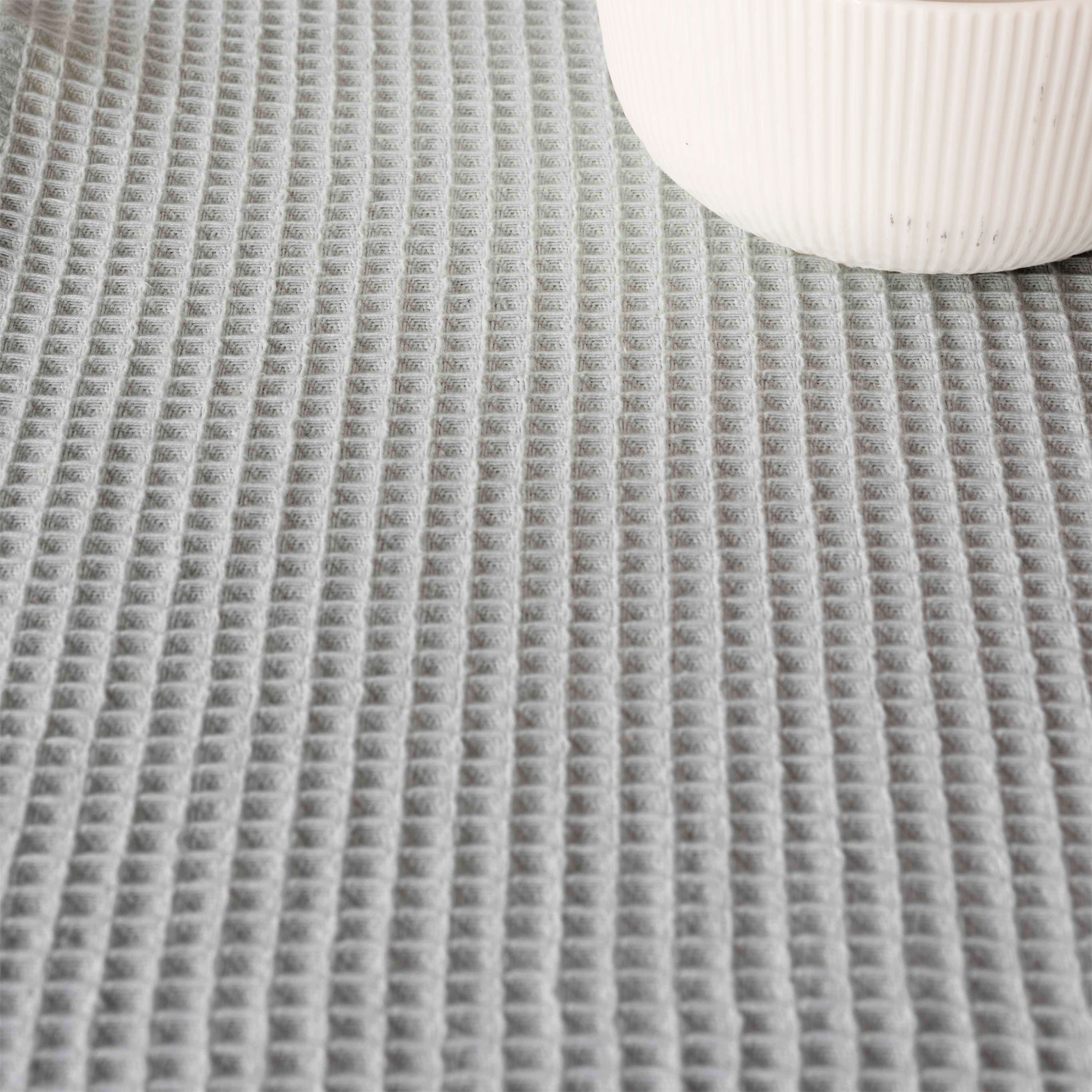 Waffle Table Runner Aqua Green 45x140 cm