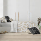 Funda nórdica con botones 100% algodón Chame Beig 2