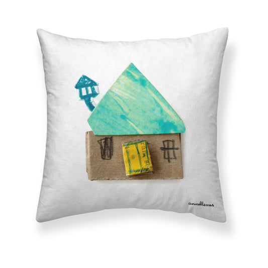 Funda de cojín 100% algodón 50x50 cm Casa 1 de Anna Llenas 0