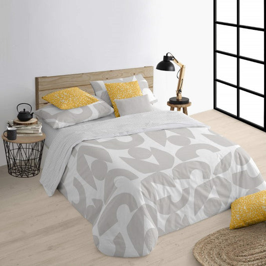 Funda nórdica con botones 100% algodón Tansen Grey 0