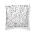 Funda de cojín 100% algodón 50x50 cm Hilo rojo de Maria JL Hierro 2