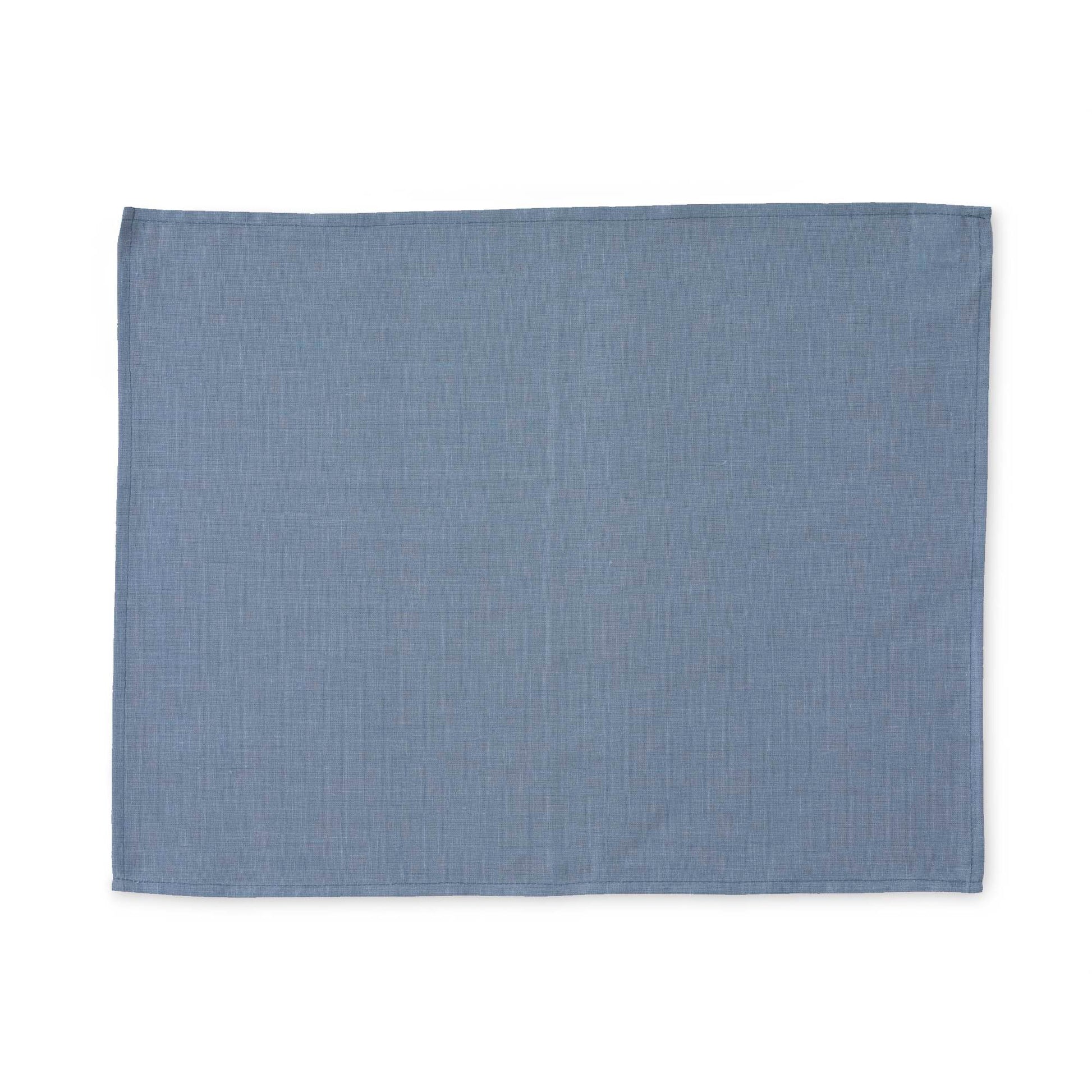 Pack 2 unidades mantel individual hidrófugo antimanchas Lino 100% Denim Blue 45x35 cm 4
