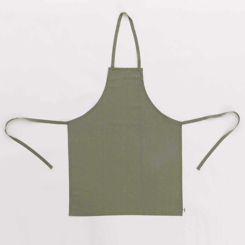 Delantal 100% Lino Army green - 110x69 cm 0