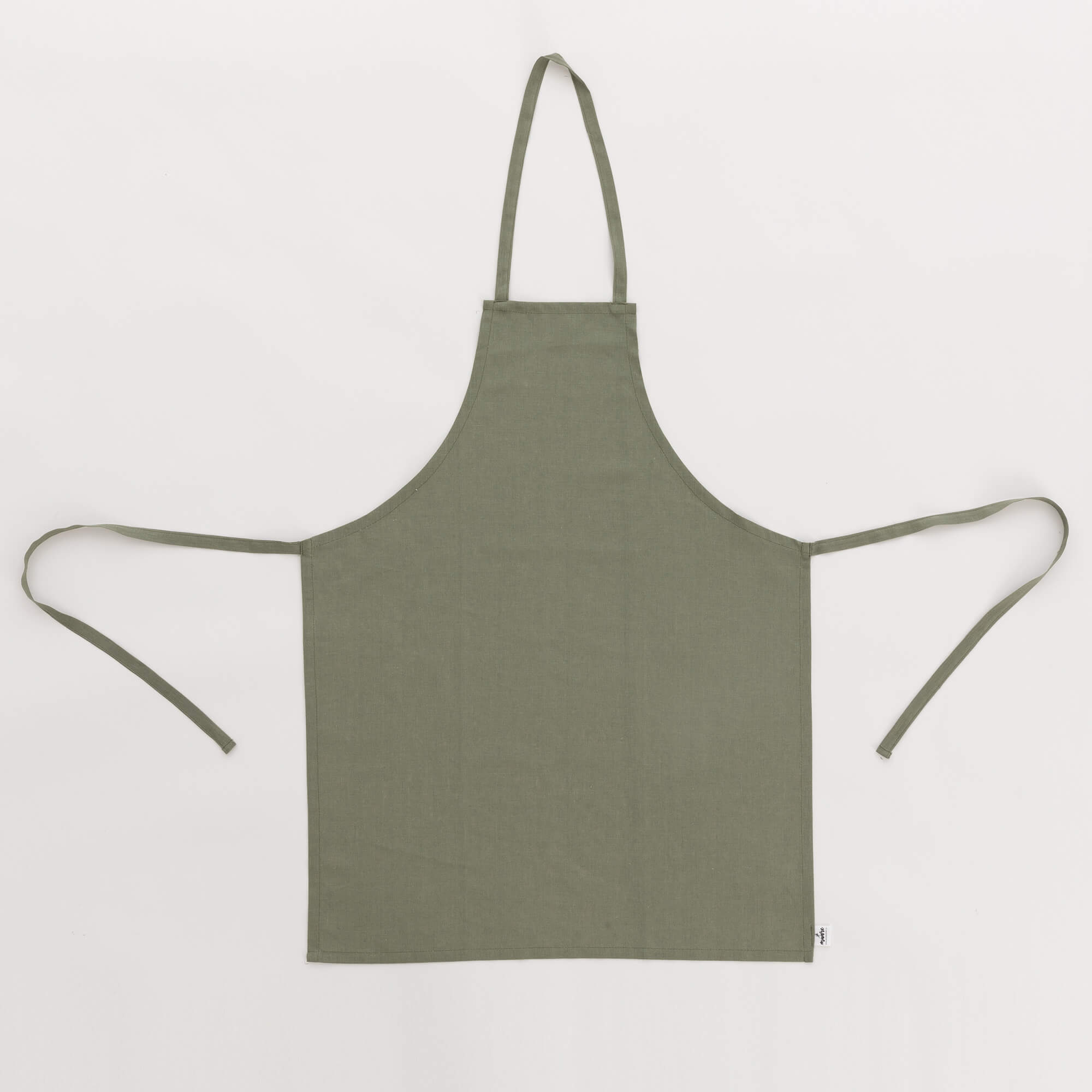 Delantal 100% Lino Army green - 110x69 cm 0