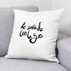 Funda de cojín 100% algodón 50x50 cm He soñado de Maria JL Hierro 3