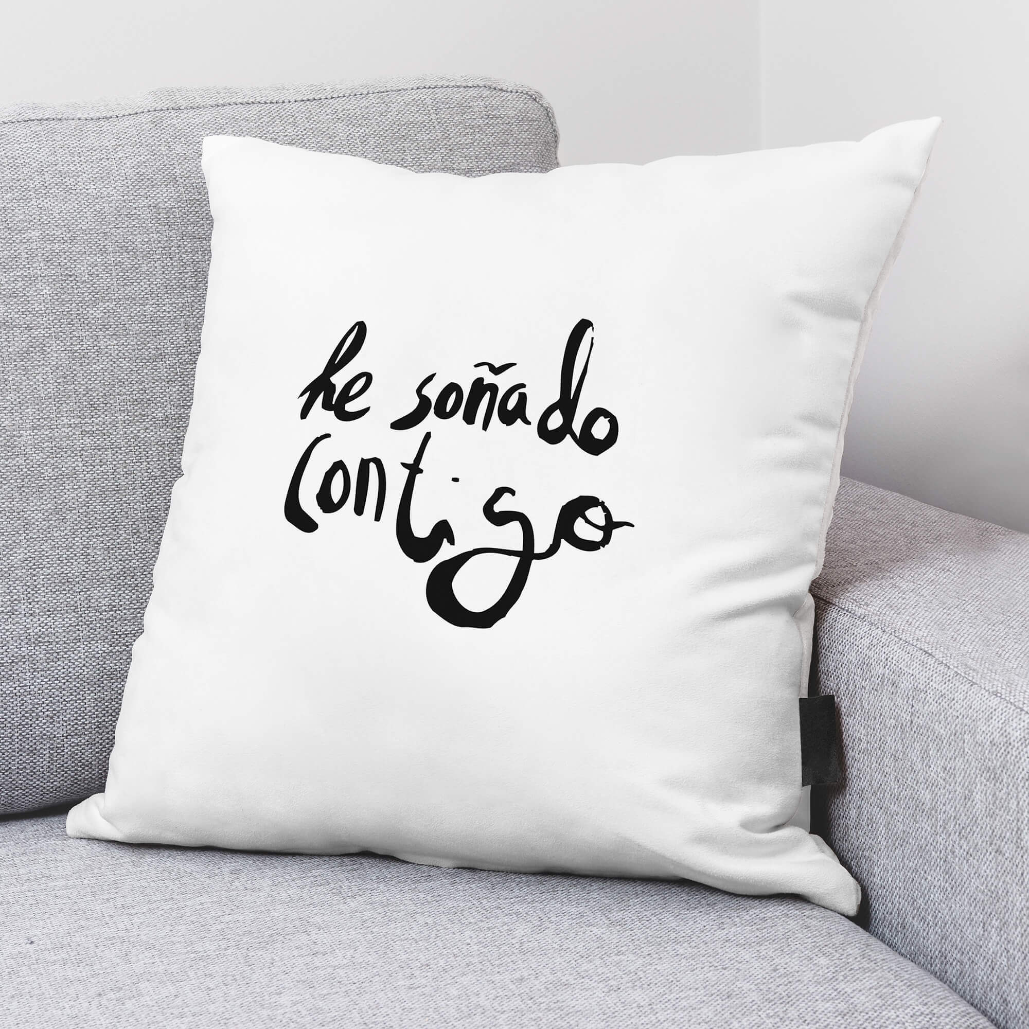 Funda de cojín 100% algodón 50x50 cm He soñado de Maria JL Hierro 3