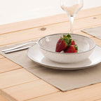 Pack 2 unidades mantel individual hidrófugo antimanchas Lino 100% Taupe 45x35 cm 3