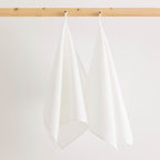 Pack 2 unidades paño de cocina lino 100% algodón Blanco 45x70 cm 0