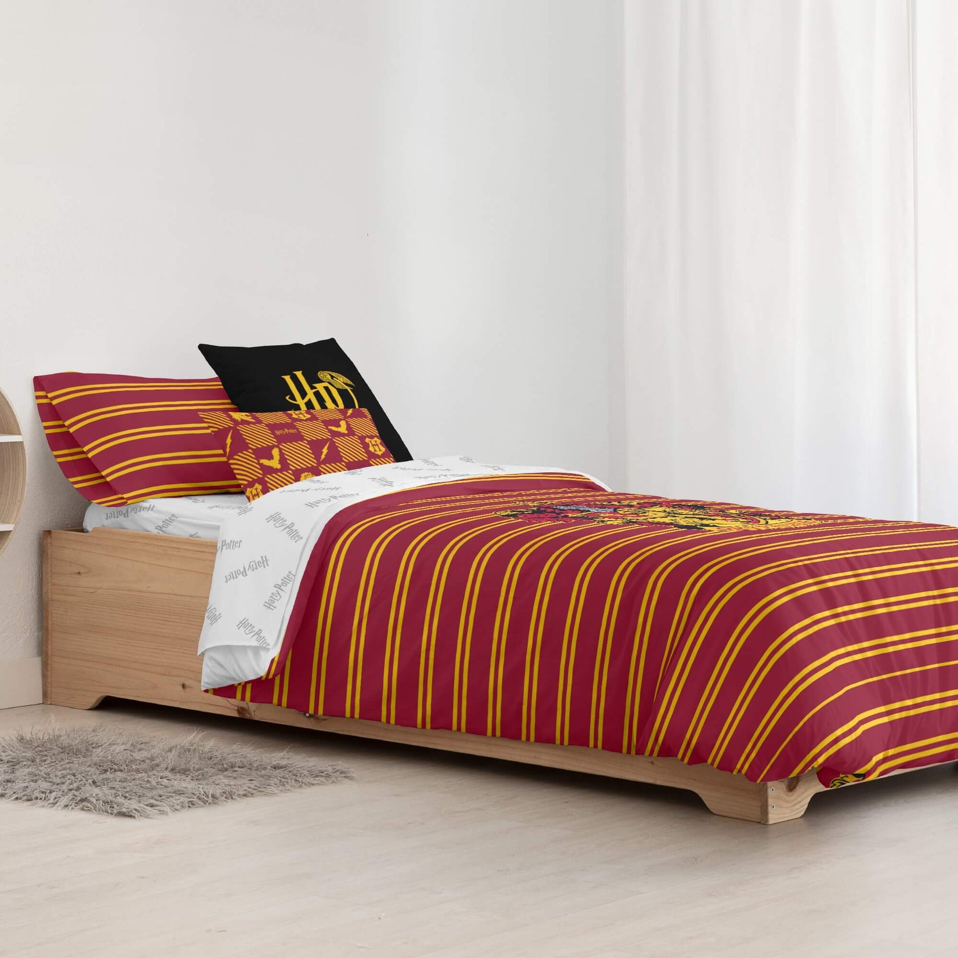 Funda nórdica con botones 100% algodón Gryffindor Shield 6