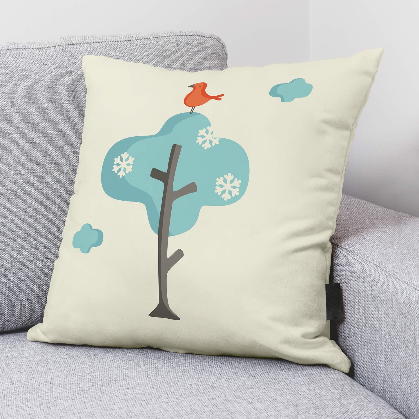 Funda de cojín 100% algodón 50x50 cm Arbol Beig de Tutti Confetti 2