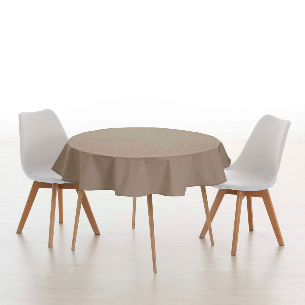 Round stain resistant tablecloth Plain 157