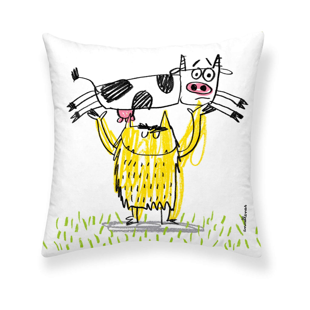 Funda de cojín 100% algodón 50x50 cm Risa de Anna Llenas en castellano 0