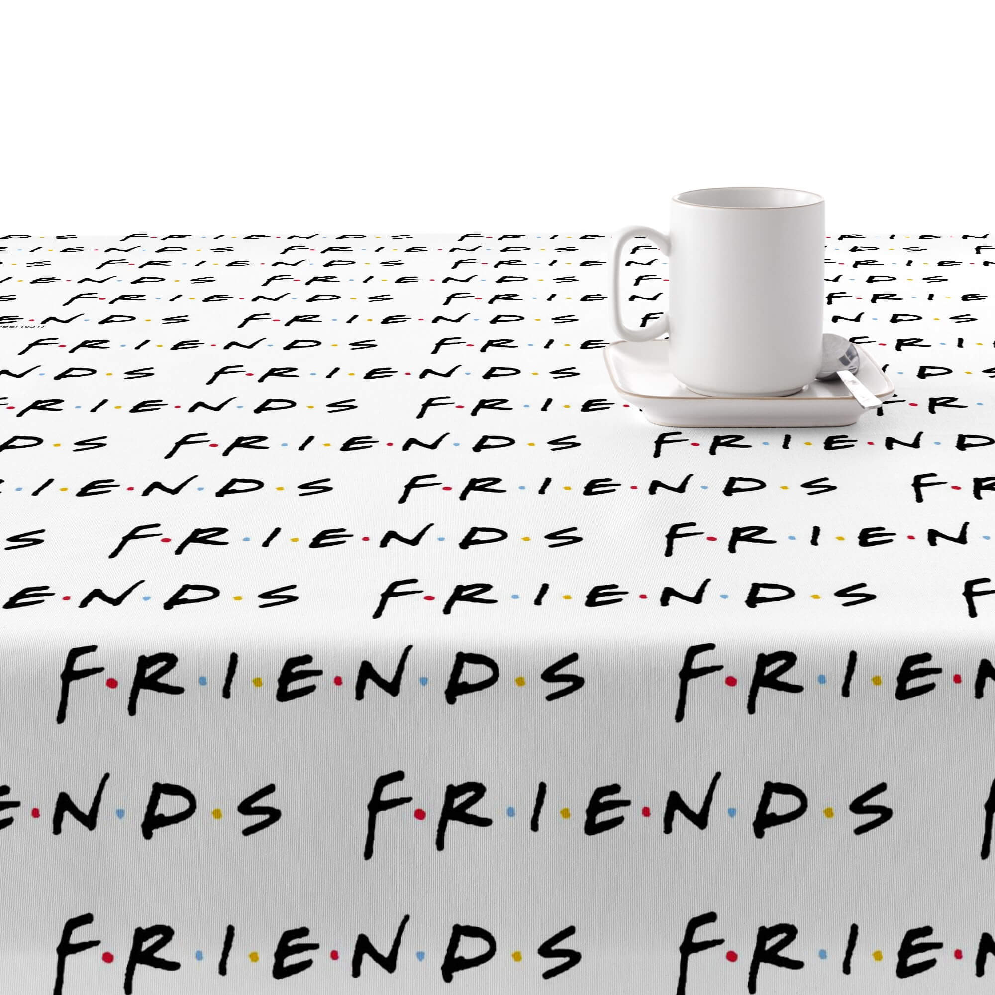Mantel resinado antimanchas Friends White 2