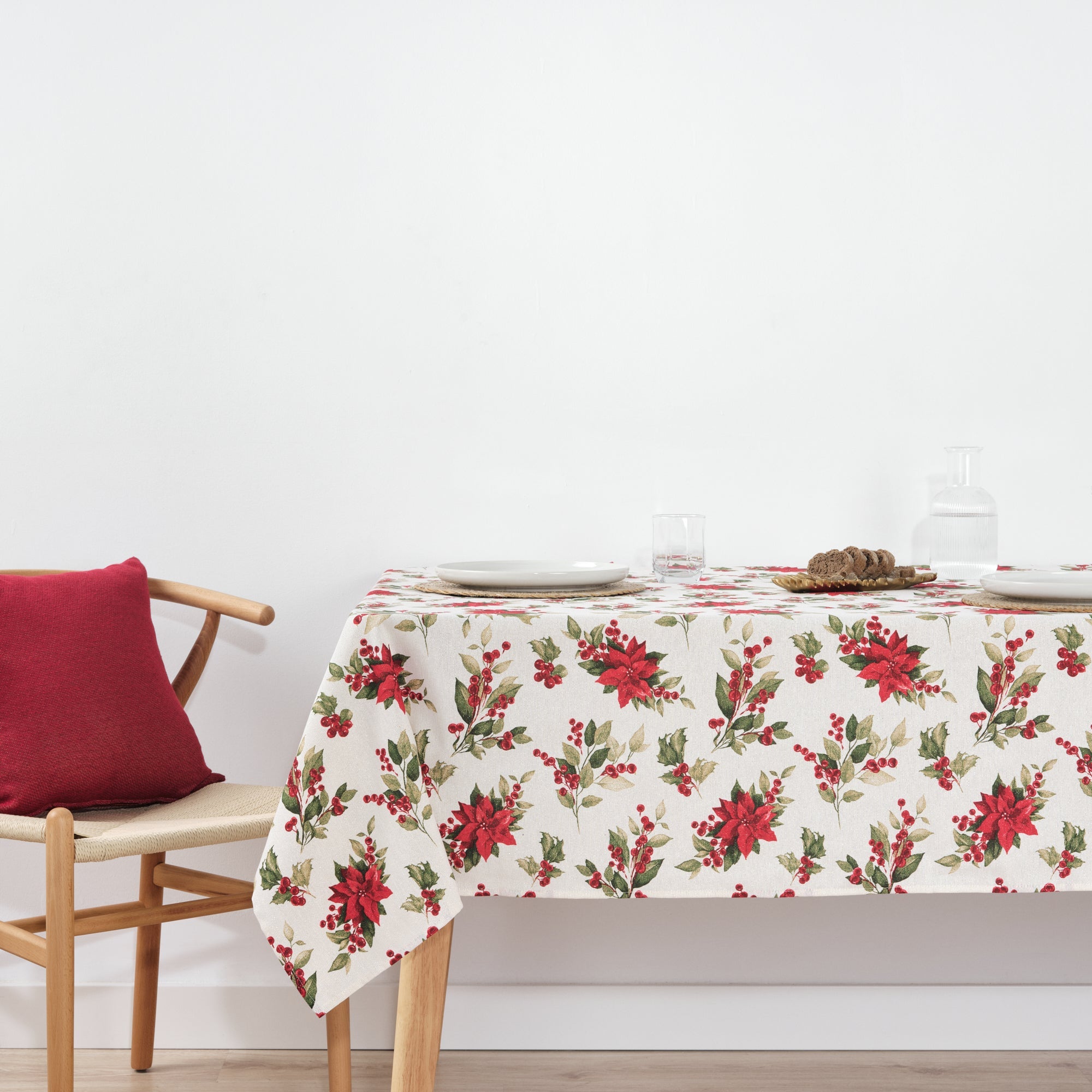 Waterproof stain-resistant cotton-lurex tablecloth Nativitatis 3 Gold