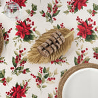 Waterproof stain-resistant cotton-lurex tablecloth Nativitatis 3 Gold