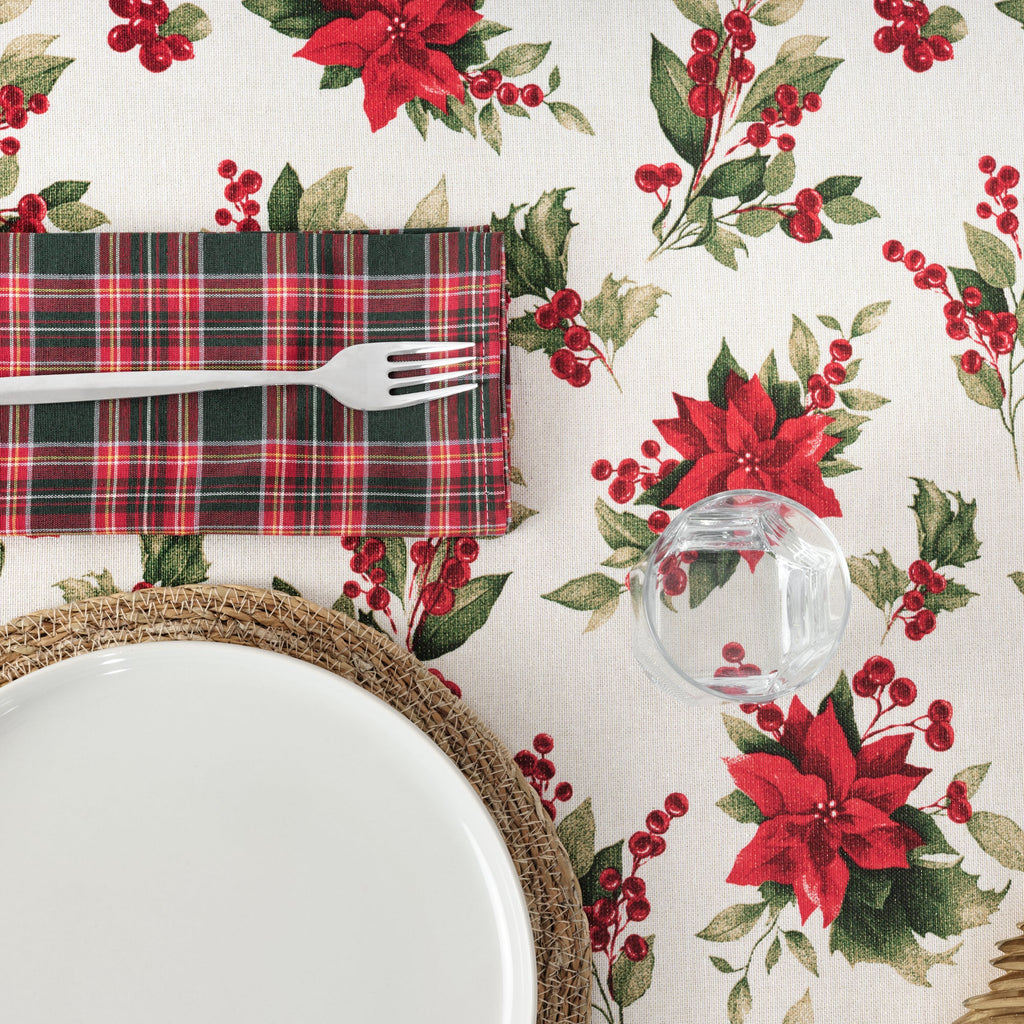 Waterproof stain-resistant cotton-lurex tablecloth Nativitatis 3 Gold