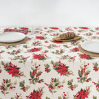 Waterproof stain-resistant cotton-lurex tablecloth Nativitatis 3 Gold