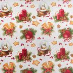 Waterproof stain-resistant cotton-lurex tablecloth Nativitatis 4 Gold