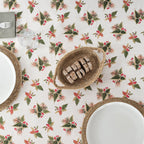 Waterproof stain-resistant cotton-lurex tablecloth Nativitatis 2 Gold