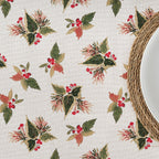 Waterproof stain-resistant cotton-lurex tablecloth Nativitatis 2 Gold