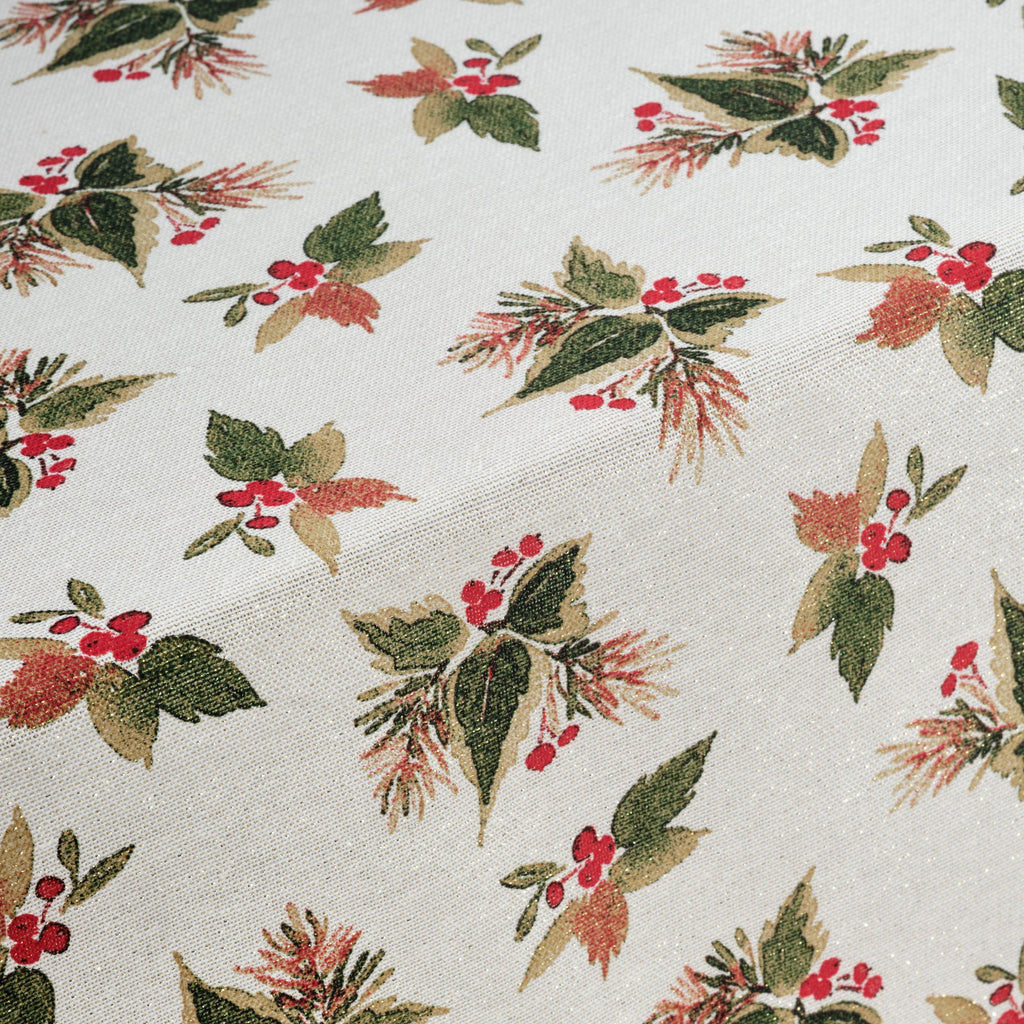 Waterproof stain-resistant cotton-lurex tablecloth Nativitatis 2 Gold