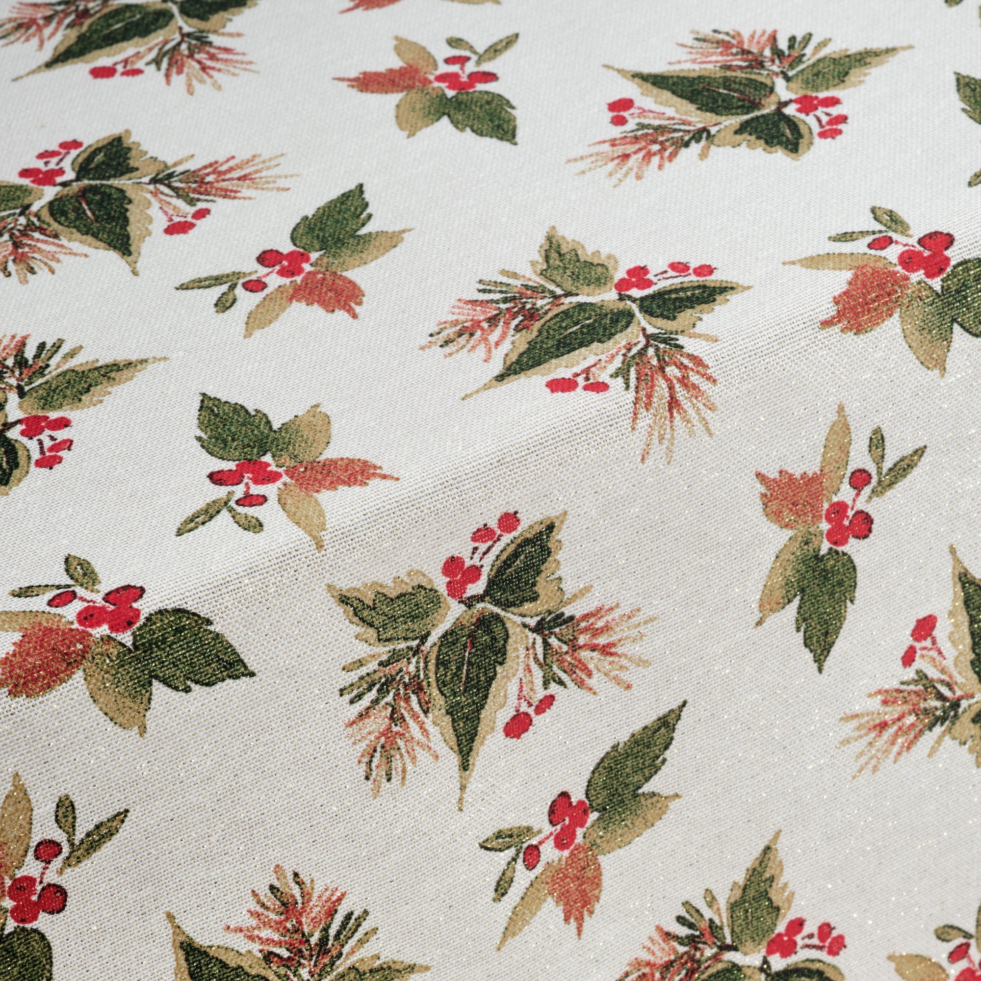 Waterproof stain-resistant cotton-lurex tablecloth Nativitatis 2 Gold