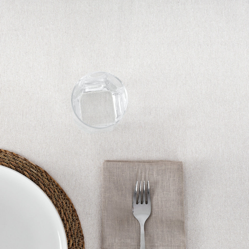 Waterproof stain-resistant cotton-lurex tablecloth, raw gold