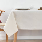 Waterproof stain-resistant cotton-lurex tablecloth, raw gold