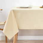 Waterproof stain-resistant cotton-lurex tablecloth, beige gold