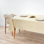 Waterproof stain-resistant cotton-lurex tablecloth, beige gold