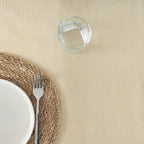 Waterproof stain-resistant cotton-lurex tablecloth, beige gold