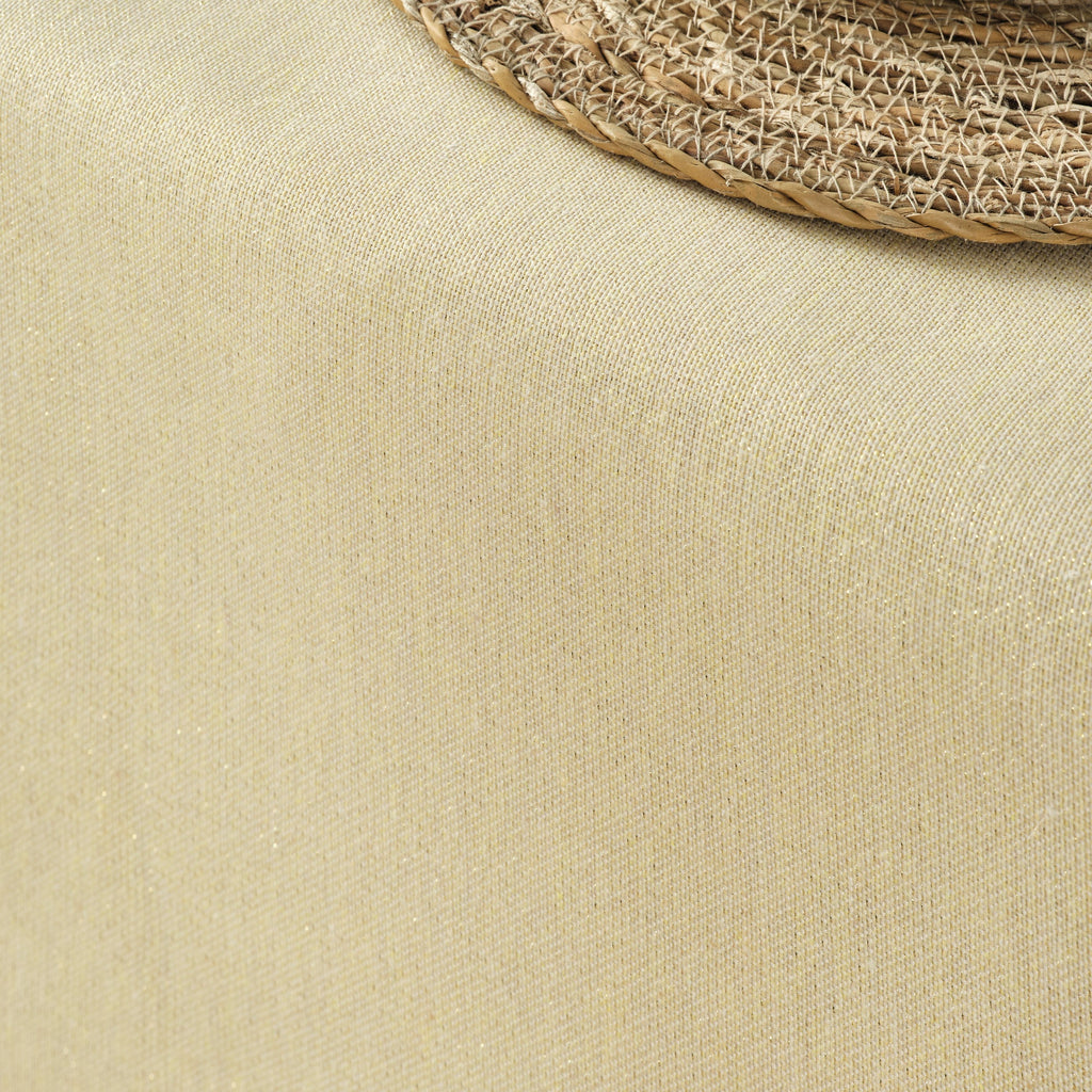 Waterproof stain-resistant cotton-lurex tablecloth, beige gold