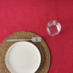 Nappe Jacquard Noël Candela Rouge Lurex