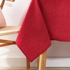 Waterproof stain-resistant cotton-lurex tablecloth Red Gold