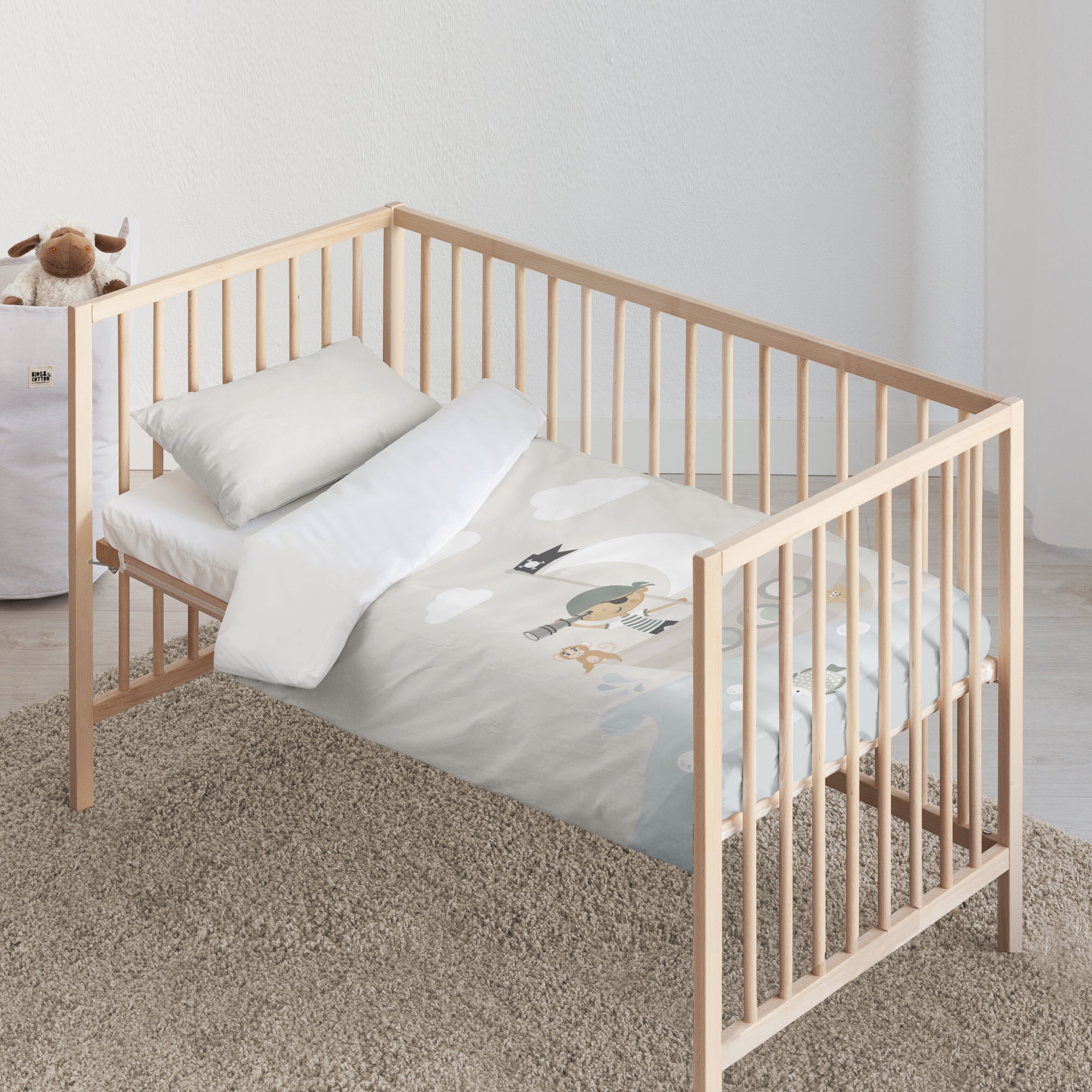 Farid Beige Crib Duvet Cover