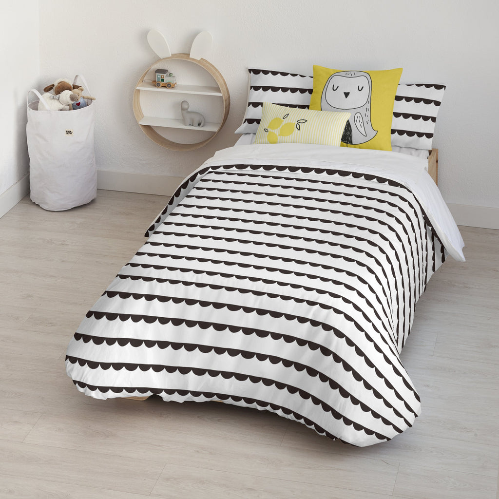 Housse de couette 100% coton Guido Noir