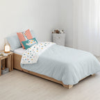 Housse de couette 100% coton Kanu Bleu
