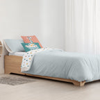 Housse de couette 100% coton Kanu Bleu